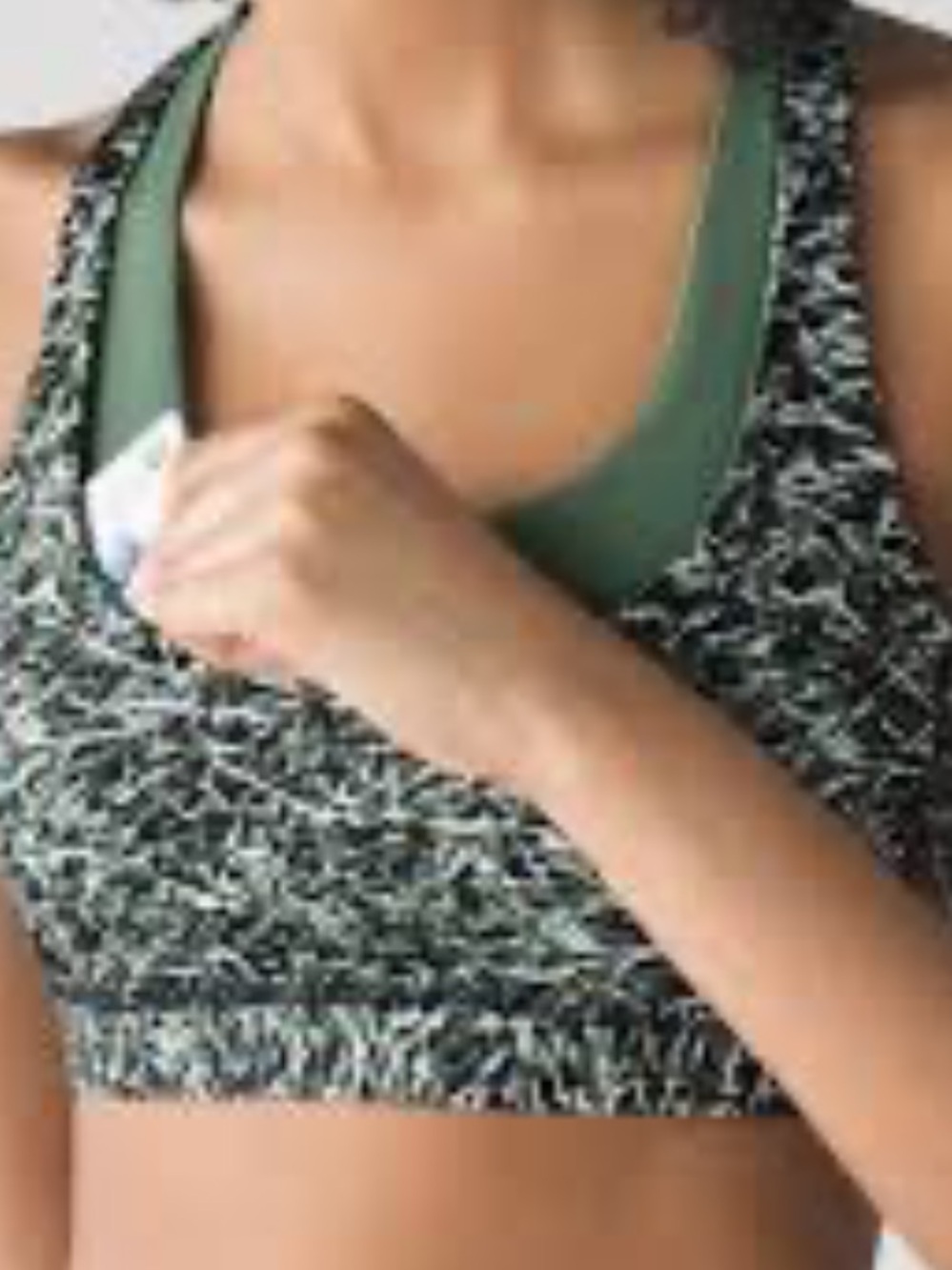 Lululemon Run Stuff Your Bra🔥🔥New WithOUT Tags Mini Splatter White Black / Green